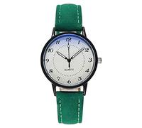 Reloj luminoso para mujer, reloj de cuarzo, reloj de viento manual, verde, One Size
