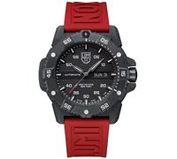 Luminox Reloj, Master Carbon Seal 3800 Series, colección Sea, Caja carbonox Plus, Esfera Negro, 20ATM, diametro 46mm, Correa Caucho Rojo 24mm