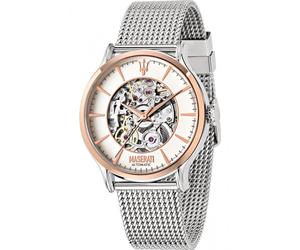 Reloj Maserati Epoca Automático Open Heart R8823118001 Plateado
