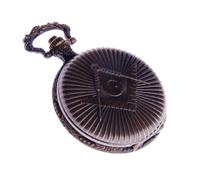 Reloj Masónico de Bolsillo con Mecanismo de Cuarzo, Números Arábigos y Diseño Vintage Total Hunter PW-40
