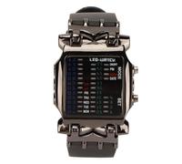 Reloj Matemático Innovador Reloj de Pulsera con Pantalla Digital en Forma de Cangrejo para Niños Electrónico LED para Hombres Cronometraje Preciso Caja de Metal Revestida en Negro