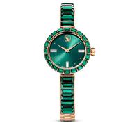 Reloj Matrix bangle, Fabricado en Suiza, Pulsera de cristal, Verde, Acabado tono oro champán OS