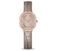 Reloj Matrix octagon, Correa de piel, Beige, Acabado tono oro rosa OS