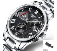 [] Reloj Mecánico Automático de Lujo con Pantalla , Resistente , Acero Inoxidable, Reloj Deportivo para Hombre Reloj Hombre, Sin Batería