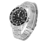 Reloj Mecánico Automático de Lujo Masculino Winner de 3 Colores, Reloj de Pulsera con Banda de Acero Inoxidable para Regalo (Negro (F1205182))