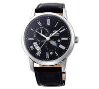 Reloj ORIENT RA-AK0010B Hombre Automático Acero Correa Cuero Esfera Negro Nuevo