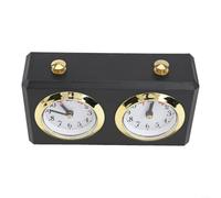 Reloj mecánico de ajedrez profesional, para ajedrez internacional, ajedrez chino, plástico, metal, doble movimiento, manual, color negro