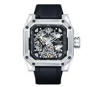 Reloj Mecánico para Hombres - De Esqueleto Autóctono, Ropa De Pulsera De Lujo | Estuche Vintage Impermeable, Pantalla Analógica Brillante, Construcción De Precisión De Banda De, Aniversario
