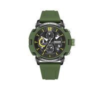 Reloj Megir analógico de cuarzo con cronógrafo para hombre, con fecha, manecillas luminosas y silicona