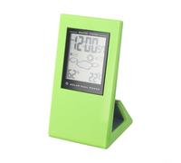 Reloj meteorológico con energía solar para lecturas de temperatura precisas y fiables (verde)
