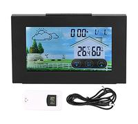 Reloj Meteorológico Digital, Pantalla Táctil Color, Termómetro e Higrómetro Interior y Exterior - Predicción Meteorológica Precisa, Función Alarma y Snooze, Para Hogar y Oficina