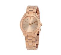 Michael Kors - Reloj Delgado de Pasarela para Mujer con 3 Asas y Correa de Acero Inoxidable en Oro Rosa MK3513