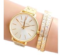 Reloj Michael Kors Para Mujer Armbanduhr MK3898 Papel IP Oro Analógico Nuevo