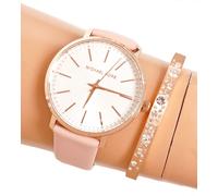 Reloj Michael Kors Para Mujer MK2741 Paper IP Rosado Analógico Nuevo