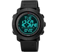 Reloj militar para hombre, brújula, digital, resistente al agua, 5 ATM, LED, grande, digital, reloj de pulsera para hombre, hora mundial, 3 despertadores, 12/24 horas, reloj deportivo para exteriores,