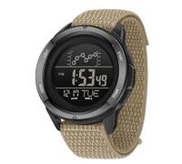 Reloj militar para hombre, reloj deportivo, pulsera transpirable, calendario, reloj despertador, cronómetro, podómetro, reloj digital, impermeable, 50 ATM, caqui