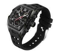 Reloj militar para hombre, resistente al agua, reloj digital para hombre, con pantalla LED, manecillas analógicas y números digitales, negro intenso