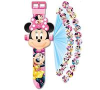 Reloj Mini proyector de 20 figuras Mini, reloj digital para niños, proyección, juguetes, rosa, talla única
