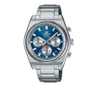 Casio Cronógrafo Deportivo Edifice (40 mm), Esfera Azul con Efecto Rayos de Sol/Brazalete de Acero Inoxidable EFB-730D-2AVUEF