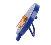 Reloj Modelo Juguete Pantalla Clara Ayuda de Aprendizaje para Estudiantes Enlace de 3 Punteros de 24 Horas (Blue)