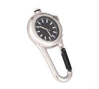 Reloj mosquetón de metal con manecillas luminosas y mini linterna para actividades al aire libre incluyendo escalada y senderismo