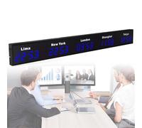 Reloj mundial LED digital con múltiples zonas horarias para hoteles, aeropuertos y empresas multinacionales, solución de visualización ideal para la gestión global del tiempo