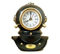 Reloj náutico para casco de buceo, mini reloj de casco de buceo marítimo, reloj de mesa, escritorio antiguo, vintage, casco de buceo de mar profundo, regalo