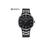 (Reloj negro) Reloj de pulsera deportivo de cuarzo militar de moda de marca de lujo superior Curren