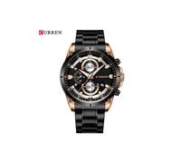 (Reloj negro) Relojes deportivos militares Curren para hombre, reloj de pulsera informal de negocios