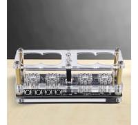 Reloj Nixie basado en IN-12 con pantalla digital fluorescente para horas, minutos, segundos y funciones de calendario con retroiluminación colorida (con tubos)