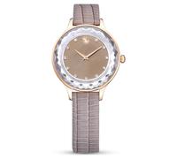 Swarovski Reloj Octea Nova, Fabricado en Suiza, Correa de piel, Beige, Acabado tono oro rosa