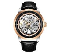 Reloj Pagani Design PD-1638 Skeletonised automático de Caballero, Reloj automático de Caballero de Acero Inoxidable, 43 mm de diámetro, Correa de Piel, colección de Agujas, hermético hasta 100 Metros