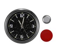 Reloj para automóvil - Dashboard Mini Clock para el interior del vehículo | Movimiento de cuarzo con pantalla clara, diseño compacto con respaldo adhesivo, fácil de instalar y tiempo mientras con