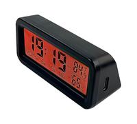 Reloj para coche - LED de energía solar para decoración interior, reloj con higrómetro y retroiluminación | para camión, coche, scooter, sedán, camioneta, SUV, consola, toma de aire, guía de viaje