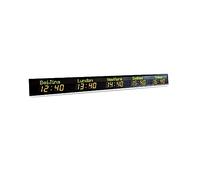 Reloj Para Gimnasio, 5 Ciudades Reloj de tiempo Montaje en pared Control remoto Alto brillo Led digital Zona Gancho montaje libre grande(HIT5-2.3R(SJZ))