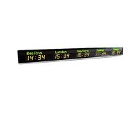 Reloj Para Gimnasio, 5 Ciudades Reloj de tiempo Montaje en pared Control remoto Alto brillo Led digital Zona Gancho montaje libre grande(Add GPS)