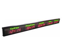 Reloj para Gimnasio, 5 Ciudades Tiempo Reloj Montaje Remoto Operar Hight Brillo LED Digital Zona de Libre Gancho Gran grande