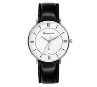 Reloj para hombre con cronógrafo de acero inoxidable para hombre, minimalista, de acero inoxidable, delgado, casual, reloj de cuarzo, A, talla única