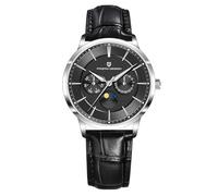 Reloj para Hombre Pagani Design Fashion Minimalist Cuarzo Analógico 40mm Acero Inoxidable Fecha Calendario Impermeable Luminoso Reloj para Hombre (Cuero Negro 1)