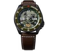 Reloj para hombre Seiko 5 Sports Street Fighter esfera camuflaje correa de cu...