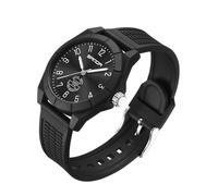 Reloj para hombres, mujeres, niños y niñas, analógico, impermeable, militar, deportivo, unisex, correa de silicona fácil de leer, 6212 All Black