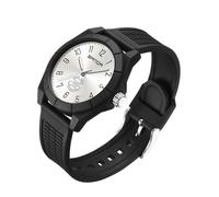 Reloj para hombres, mujeres, niños y niñas, analógico, impermeable, militar, deportivo, unisex, correa de silicona fácil de leer, 6212 Negro Blanco