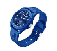 Reloj para hombres, mujeres, niños y niñas, analógico, impermeable, militar, deportivo, unisex, correa de silicona fácil de leer, 6212 Azul