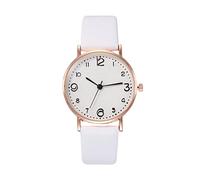 Reloj para mujer, correa de silicona, reloj de moda para mujer ciega, blanco, One Size