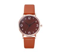 Reloj para mujer, correa de silicona, reloj de moda para mujer ciega, marrón, One Size