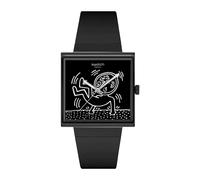 Reloj para mujer Swatch Break suelto esfera negra correa de silicona SO34Z103