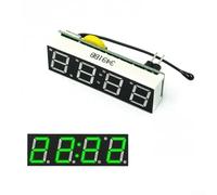 Reloj para salpicadero de coche, termómetro digital, voltímetro - DS1302 RX8025T Chip Pantalla automática de temperatura 5-30V LED Reloj electrónico para ventilación de aire del vehículo 40 x 13 mm