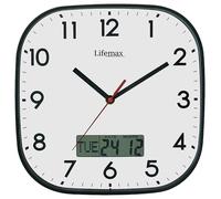 RELOJ, PARED, DÍA Y FECHA, CARA BLANCA; 2401W (LIFEMAX) Cantidad X 1