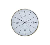 RELOJ PARED METAL CRISTAL 60X3X60 BRUJULA DORADO