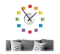 Reloj pared moderno Reloj analógico pared Reloj pared adhesivo multicolor